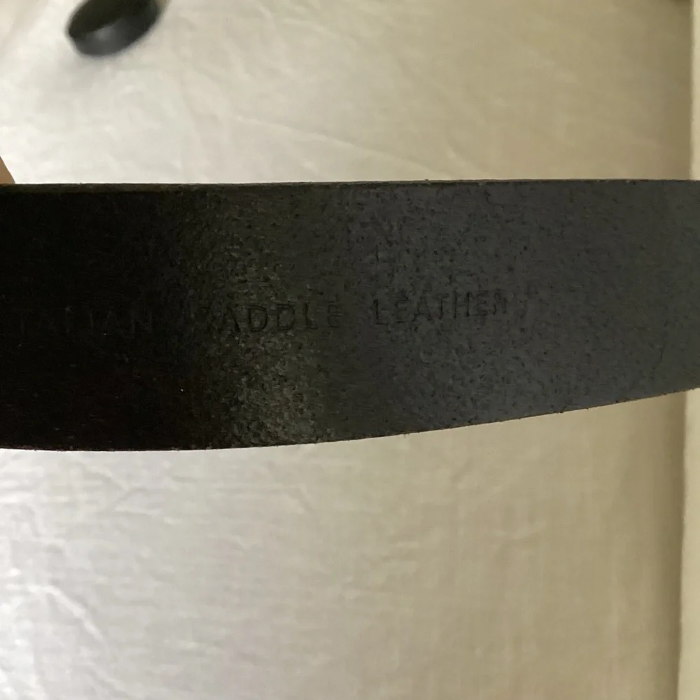 Polo Ralph Lauren Belt Mens 36/90 Black Italian Saddle Leather - Picture 3 of 15